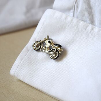 Harley Cufflinks 316 L Stainless Steel Motor Gift For Riders And Adventurers, 2 of 5
