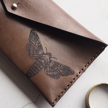 Moth Leather Pencil Case, 4 of 5