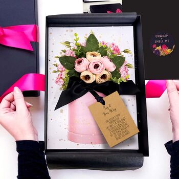 Personalised 70th Birthday Card For Her – Luxury Peony Flower Card, Handmade 3D Scented Card, 5 of 11