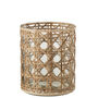 Natural Reeded Cane Glass Candle Hurricane, thumbnail 4 of 4