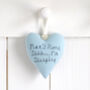 Personalised Hanging Heart New Baby Gift, thumbnail 6 of 11