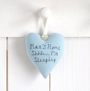 Personalised Hanging Heart New Baby Gift, 6 of 11