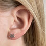 Sterling Silver Star Stud Earrings, thumbnail 2 of 5