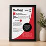 Personalised Birth Year Print Birthday Gift For Sheffield United Fan, thumbnail 1 of 11