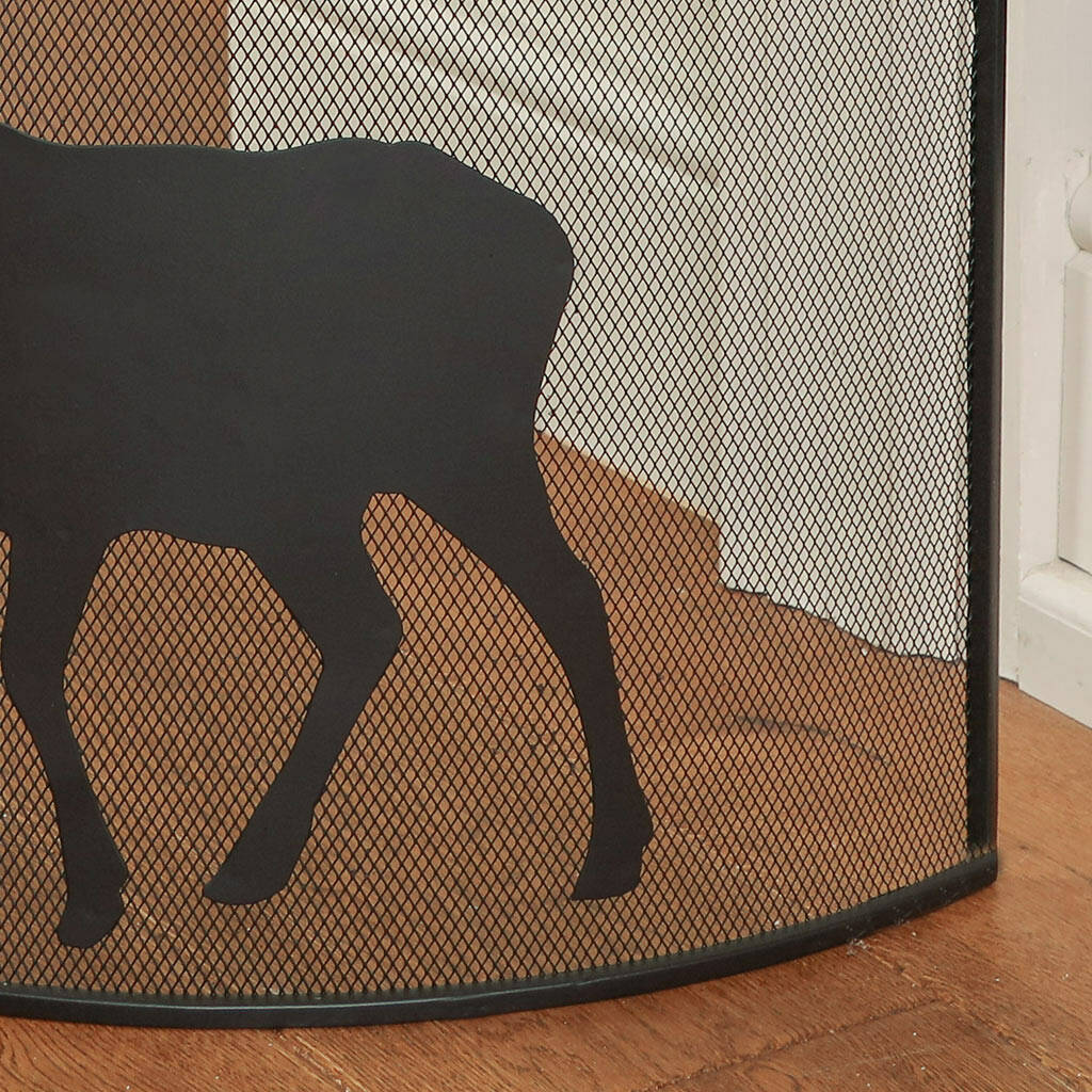 Woodland Stag Cast Iron Fire Screen By Dibor