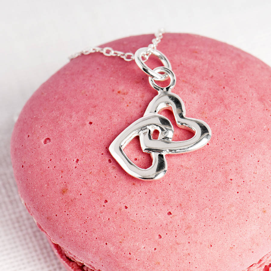 Entwined Hearts Sterling Silver Necklace By Grace & Valour