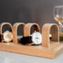 Luxury Oak Quad Watch Stand Display Personalised, thumbnail 2 of 4