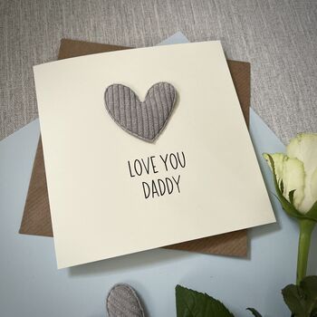 Love You Daddy/Dada 3D Heart Birthday Card, 2 of 2