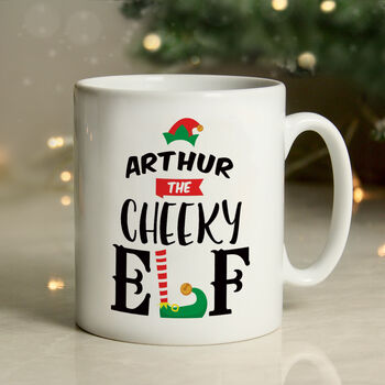 Personalised Funny Elf Mug – Ideal Stocking Filler And Secret Santa Gift, 4 of 8