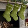 Luxury Personalised Velvet Christmas Stocking, thumbnail 3 of 12