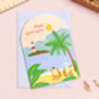Tropical Holiday Anniversary Card, thumbnail 1 of 9