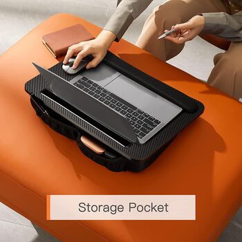 Portable Laptop Tray Lap Desk With Pillow Cushion, 8 of 12