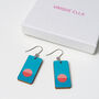 Sunset Wooden Dangle Earrings, thumbnail 1 of 7