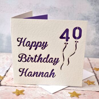 Personalised Laser Cut Birthday Balloon Card, 3 of 3