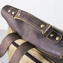 Leather And Canvas Large Backpack, thumbnail 5 of 11