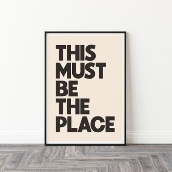 Typographic Colourful This Must Be The Place Print, 3 of 5