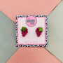 Bunch Of Grapes Glitter Stud Earrings, thumbnail 1 of 4