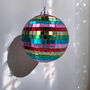 Multicoloured Disco Ball Christmas Tree Bauble, thumbnail 1 of 2