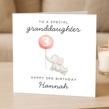 3rd Birthday Card For Granddaughter, 4 of 7