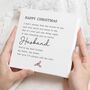 Personalised Husband Christmas Card With Romantic Poem, thumbnail 1 of 7