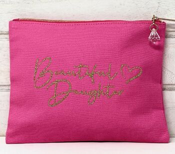 'Beautiful Daughter' Make Up Toiletry Pouch, 2 of 6