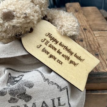 Personalised Teddy Bear In A Bag, 2 of 8