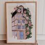 Paris Flower Houses Artwork Print 50cm X 70cm, thumbnail 1 of 2