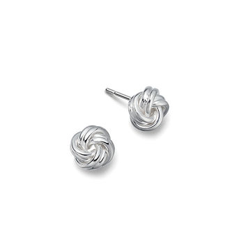 Love Knot Sterling Silver Earrings, 2 of 5