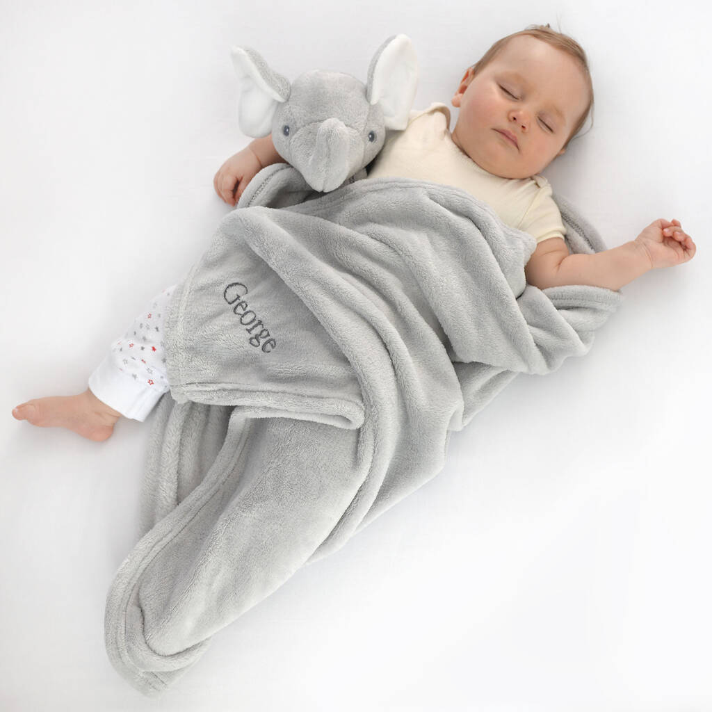 Personalised Baby Blanket With Elephant Head By A Type Of Design ...