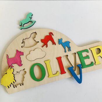 Creative Personalised Puzzle With Animals Ornaments, 2 of 2