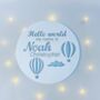 Baby Announcement Plaque, Hello World Photo Prop, thumbnail 3 of 10