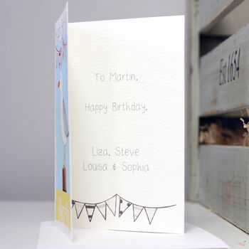 Personalised Seagull Age Birthday Card, 7 of 8