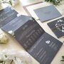 Lilac, Grey White Floral Wedding Invitations, thumbnail 5 of 6