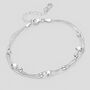 30th Birthday Sterling Silver Three Star And Bead Bracelet, thumbnail 2 of 3