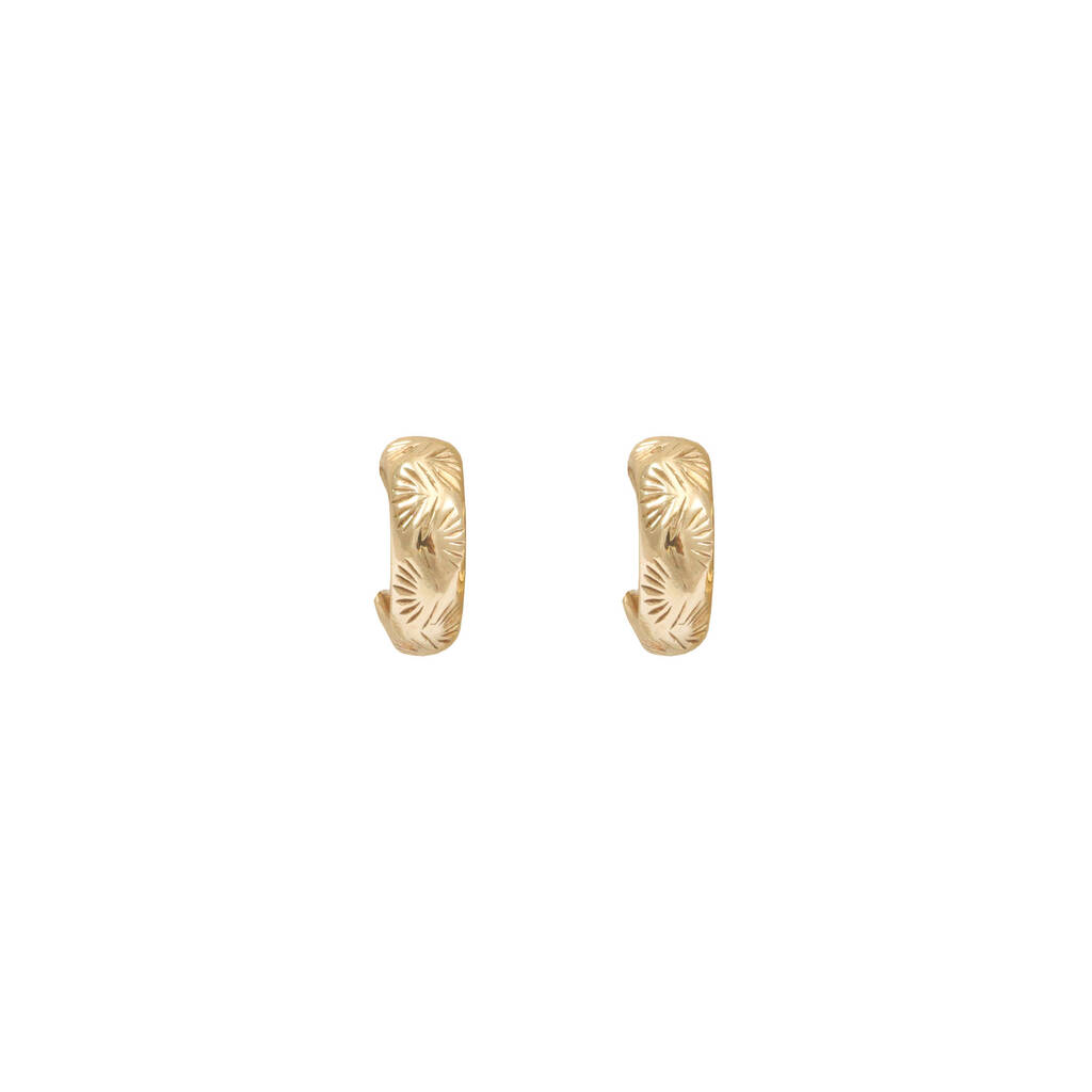 Thatch Palm Ear Cuffs Gold By Cabinet Jewellery
