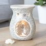 Large Silver Crackle Oil Burner And Wax Warmer, thumbnail 1 of 3