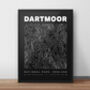 Dartmoor National Park Contours Art Print, thumbnail 1 of 5