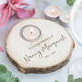 Personalised Tree Bark Memorial Tealight Candle Holder, thumbnail 1 of 2