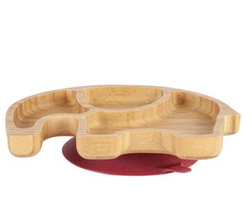Personalised Eco Bamboo Non Slip Elephant Baby Plate, 4 of 4