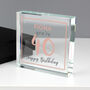 Rose Gold Birthday Personalised Crystal Token, thumbnail 2 of 7