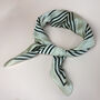 Black And Cream Geometric Striped Silky Scarf, thumbnail 1 of 5