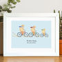 Personalised Bears On Bikes Family Print, thumbnail 1 of 6