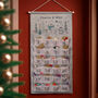 Personalised Hanging Advent Calendar Polar Bear Design, thumbnail 1 of 6