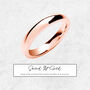 Personalised 9ct Rose Gold 3mm Wedding Ring Band, thumbnail 1 of 9