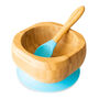 Bamboo Bowl And Spoon Set Blue, thumbnail 2 of 6