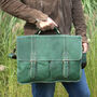 Vegetable Tanned Genuine Leather Laptop Bag, thumbnail 10 of 12
