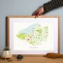 Personalised Somerset Map: Add Favourite Places, thumbnail 1 of 3