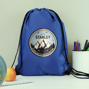 Personalised Adventure Blue Kit Bag, 3 of 6