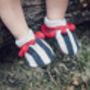 Handmade Recycled Cashmere Baby Booties, thumbnail 3 of 12