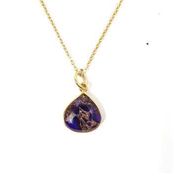 18k Gold Vermeil Plated Amethyst Birthstone Necklace, 3 of 5
